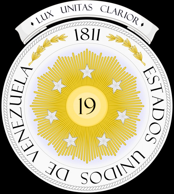 Venezuela First Republic Coat of Arms 1811-1812 by Fun With Flags